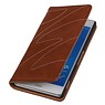 Washed Leather Map Case for Xperia Z3 Brown