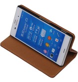 Washed Leather Map Case for Xperia Z3 Brown