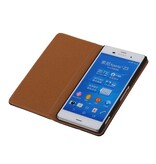 Washed Leather Map Case for Xperia Z3 Black