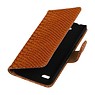 Snake Bookstyle Case for Huawei Ascend Y560 / Y5 Brown