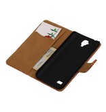 Snake cassa di libro di stile per Huawei Ascend Y560 / Y5 Brown