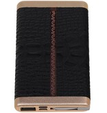 Powerbank D610 med indbygget iPhone-kabel 6000mAh Sort