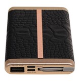 Batterie externe D610 avec câble iPhone intégré, 6000 mAh, noire