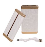 Power Bank D810 con cavo iPhone integrato 10000mAh Bianco