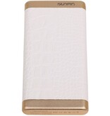 Batterie externe D810 avec câble iPhone intégré, 10 000 mAh, blanche