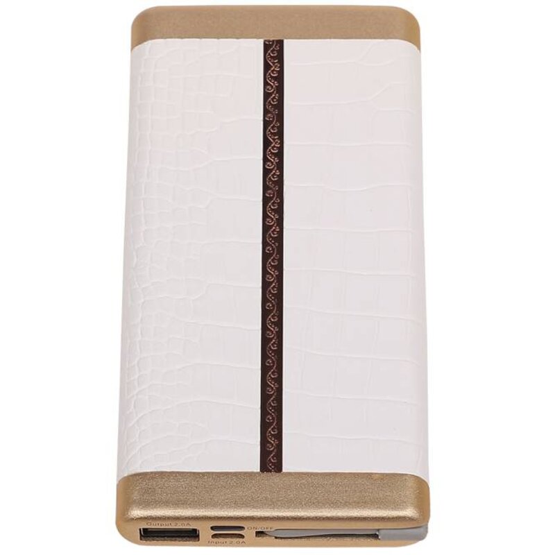 Power Bank D810 avec câble iPhone intégré 10000mAh Blanc