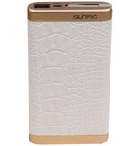 Powerbank D810 med indbygget iPhone-kabel 10000mAh Hvid