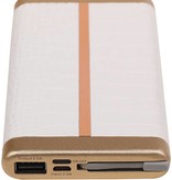 Power Bank D810 avec câble iPhone intégré 10000mAh Blanc