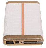 Power Bank D810 con cable para iPhone incorporado 10000mAh Blanco