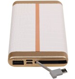 Power Bank D810 con cavo iPhone integrato 10000mAh Bianco