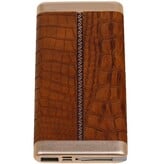 Power Bank D810 met ingebouwd iPhone kabel 10000mAh Bruin