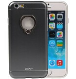 Supporto della cassa di alluminio QY Ring per iPhone 6 Plus Grey