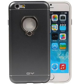 QY-Ring-Halter-Aluminiumkasten für iPhone 6 Plus Grau