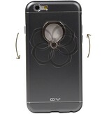 Supporto della cassa di alluminio QY Ring per iPhone 6 Plus Grey