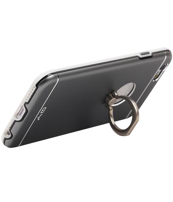 QY Ring Holder Aluminum Cover for iPhone 6 Plus Gray