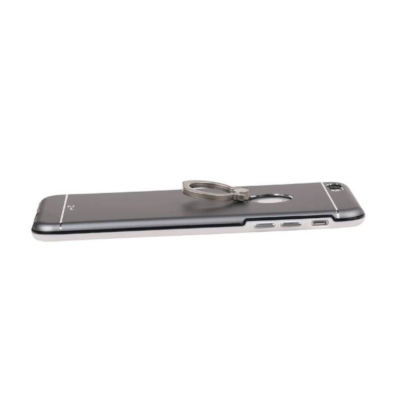 Supporto della cassa di alluminio QY Ring per iPhone 6 Plus Grey