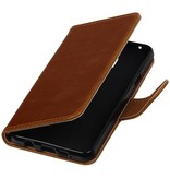 Pull Up PU Style de livre en cuir Galaxy A3 2016 A310F Brown