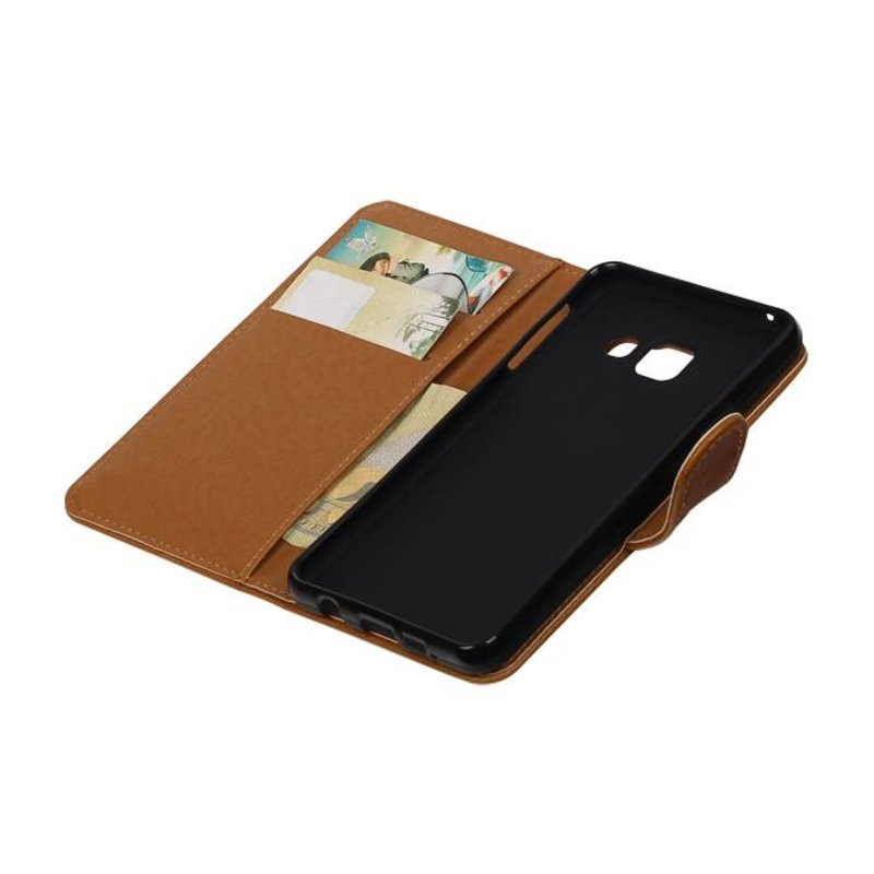 Pull Up PU-Leder-Art-Buch Galaxy A3 2016 A310F Brown