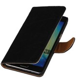 Case Lavé livre en cuir de style pour iPhone 6 Noir