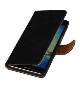 Gewaschenem Leder-Buch-Art-Fall für iPhone 6 Schwarz