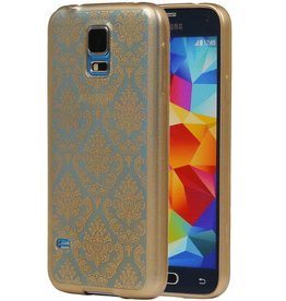 Palace 3D TPU Bagcover til Galaxy S5 G900F Guld