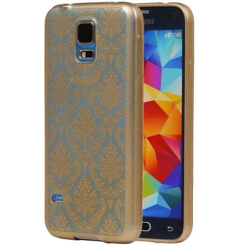 Palace 3D TPU Bagcover til Galaxy S5 G900F Guld