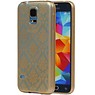 TPU Paleis 3D Back Cover for Galaxy S5 G900F Goud