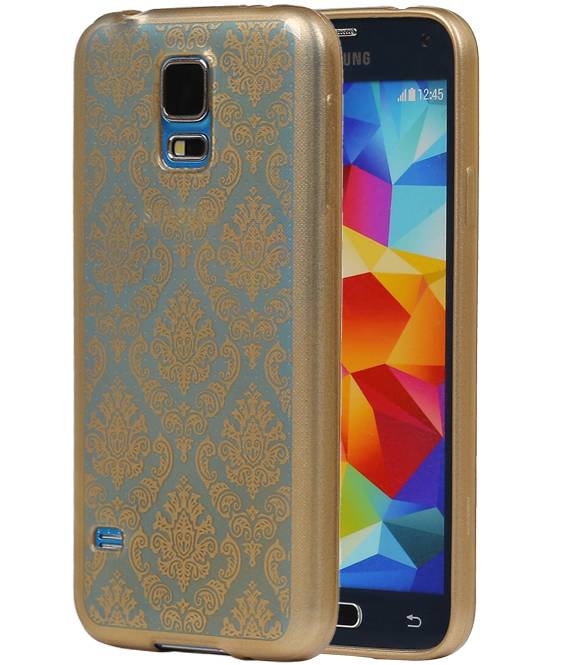 TPU Palace 3D Back Cover for Galaxy S5 G900F Gold