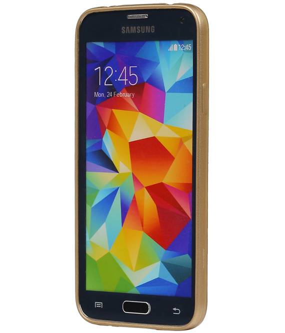 Palace 3D TPU rückseitige Abdeckung für Galaxy S5 G900F Gold-