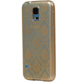 Palace 3D TPU Bagcover til Galaxy S5 G900F Guld