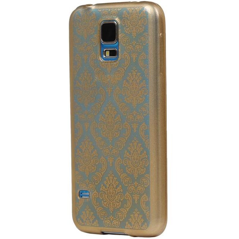 Palace 3D TPU Bagcover til Galaxy S5 G900F Guld