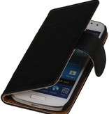Case Lavé livre en cuir de style pour LG L7 II P710 Noir
