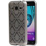 TPU Paleis 3D Back Cover for Galaxy J3 Pro Zilver