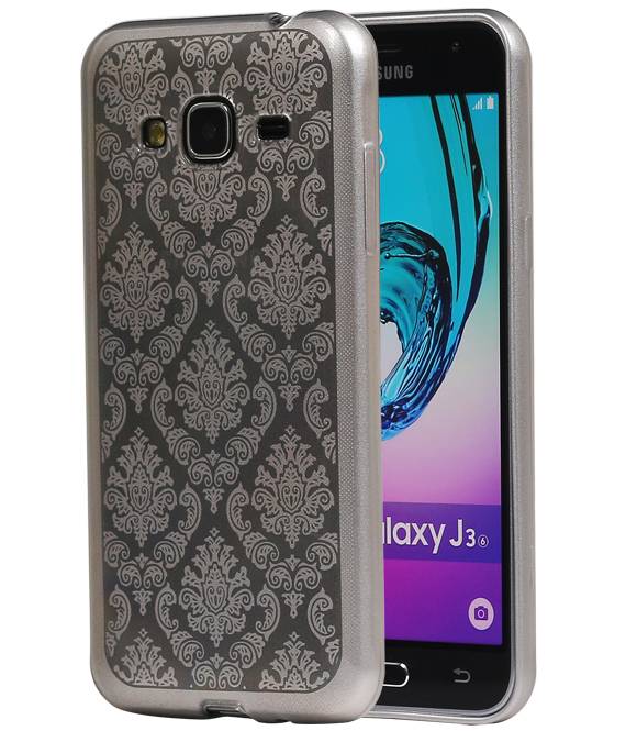 TPU Palace 3D Back Cover for Galaxy J3 Pro Silver