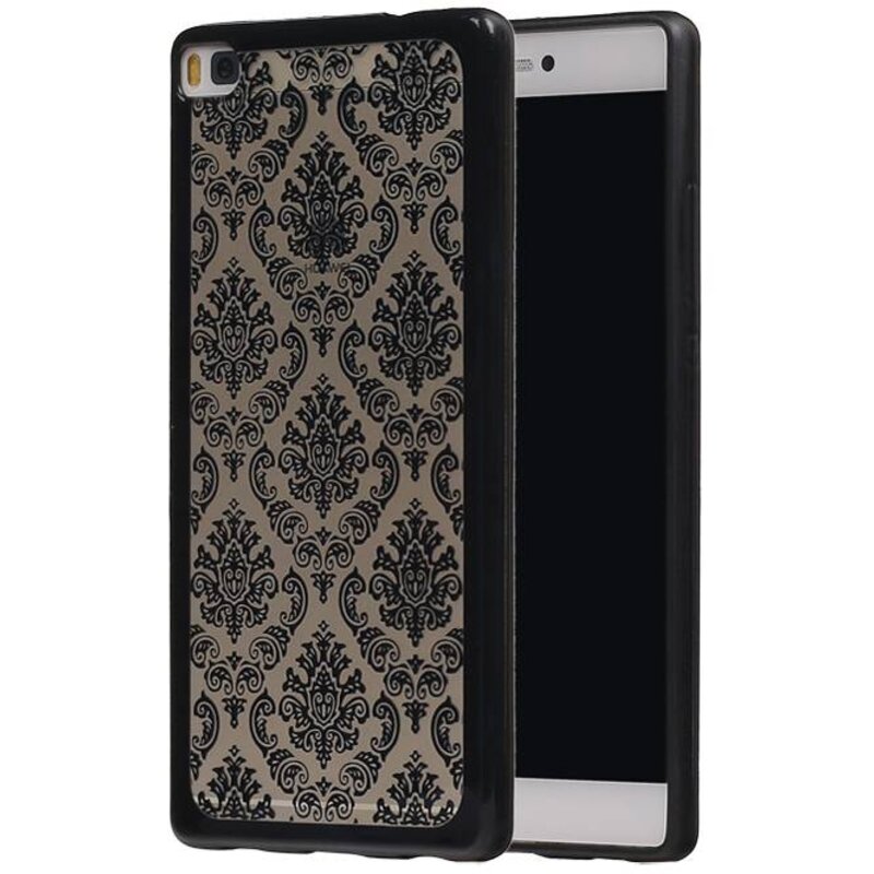 Palais 3D TPU couverture pour Honor 8 Noir