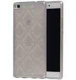 TPU Paleis 3D Back Cover for Honor 8  Zilver