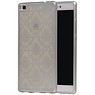 TPU Paleis 3D Back Cover for Honor 8  Zilver