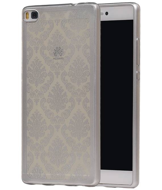 TPU Paleis 3D Back Cover for Honor 8  Zilver