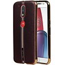 M-Case mirada del cuero de TPU para Moto G4 Brown