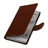 Lavé livre en cuir Style pour HTC Brown Eye