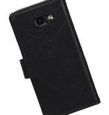 Washed Leather Bookstyle Cover for Galaxy A7 (2016) Black