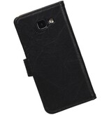 Washed Leather Bookstyle Cover for Galaxy A7 (2016) Black