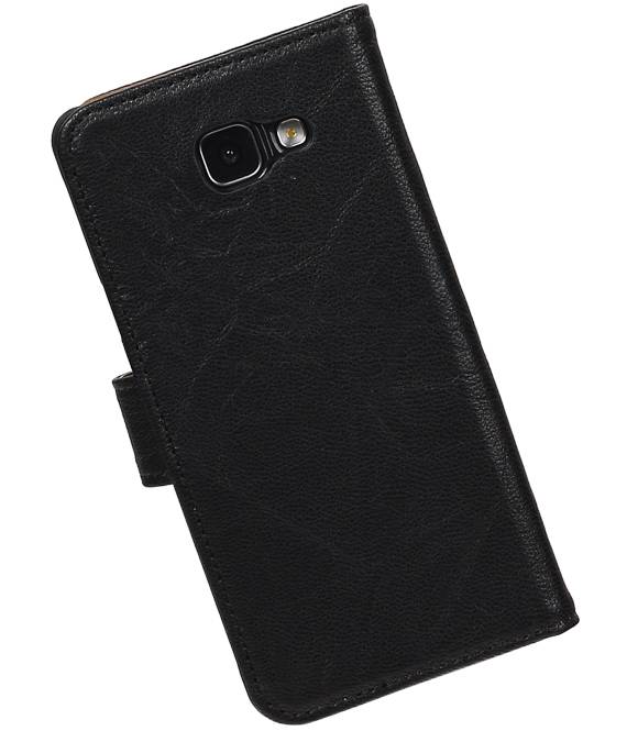 Lavé livre en cuir Style pour Galaxy A7 (2016) Noir