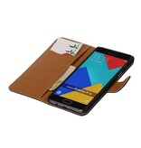 Washed Leer Bookstyle Hoes voor Galaxy A7 (2016) Zwart