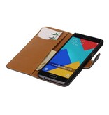 Washed Leer Bookstyle Hoes voor Galaxy A7 (2016) D. Blauw