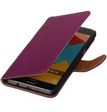 Washed Leather Bookstyle Cover for Galaxy A7 (2016) Purple