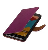 Lavé livre en cuir Style pour Galaxy A7 (2016) Violet