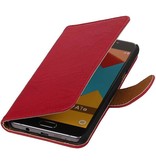 Washed Leather Bookstyle Case for Galaxy A7 (2016) Pink