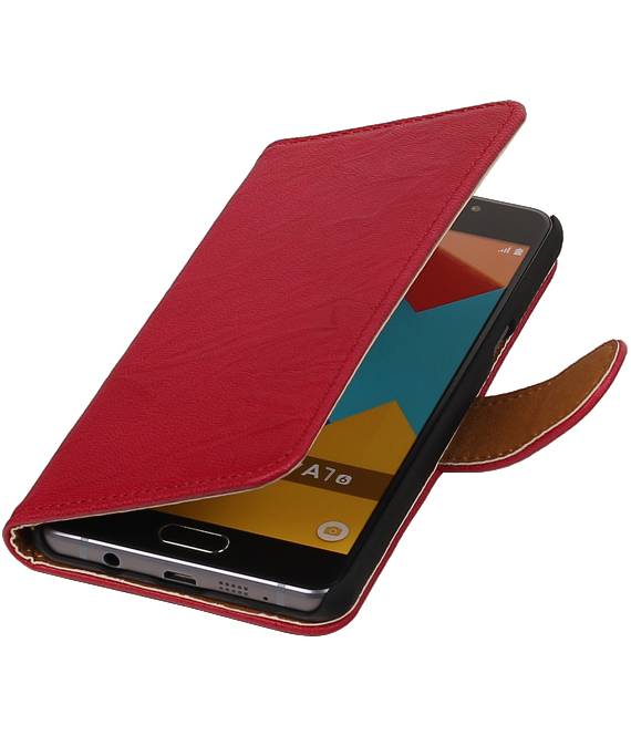 Washed Leather Bookstyle Case for Galaxy A7 (2016) Pink
