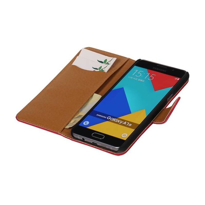 Se lavan caso del estilo del libro de cuero para la galaxia A7 (2016) Rosa